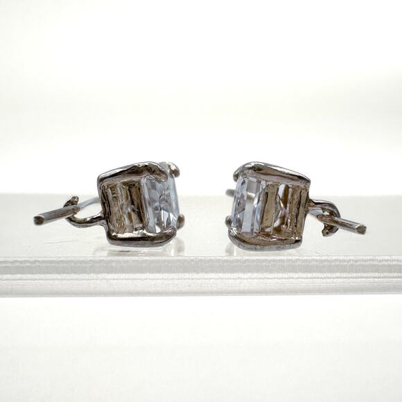 Designer Silpada CZ Earrings Sterling Silver Cubic Zirconia Fish Hook Drop - Picture 10 of 13